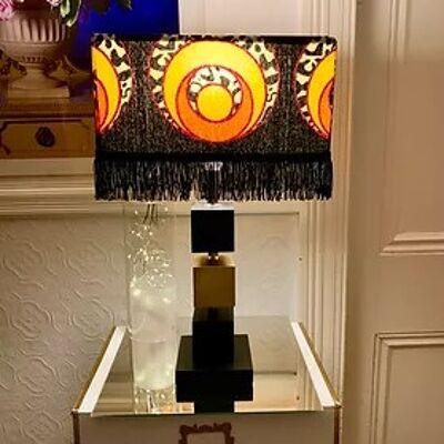 Lampe Rectangle Tassle avec socle en cubes