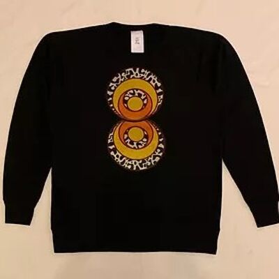 Maßgeschneidertes Sweatshirt mit afrikanischem Wachsdruck (UY029)