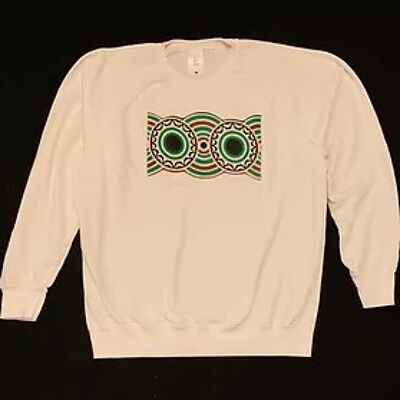 Customised african wax print owl face design sweat shirt (UY030)