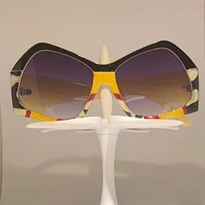 Wax Print Yellow/black gradient sunglasses