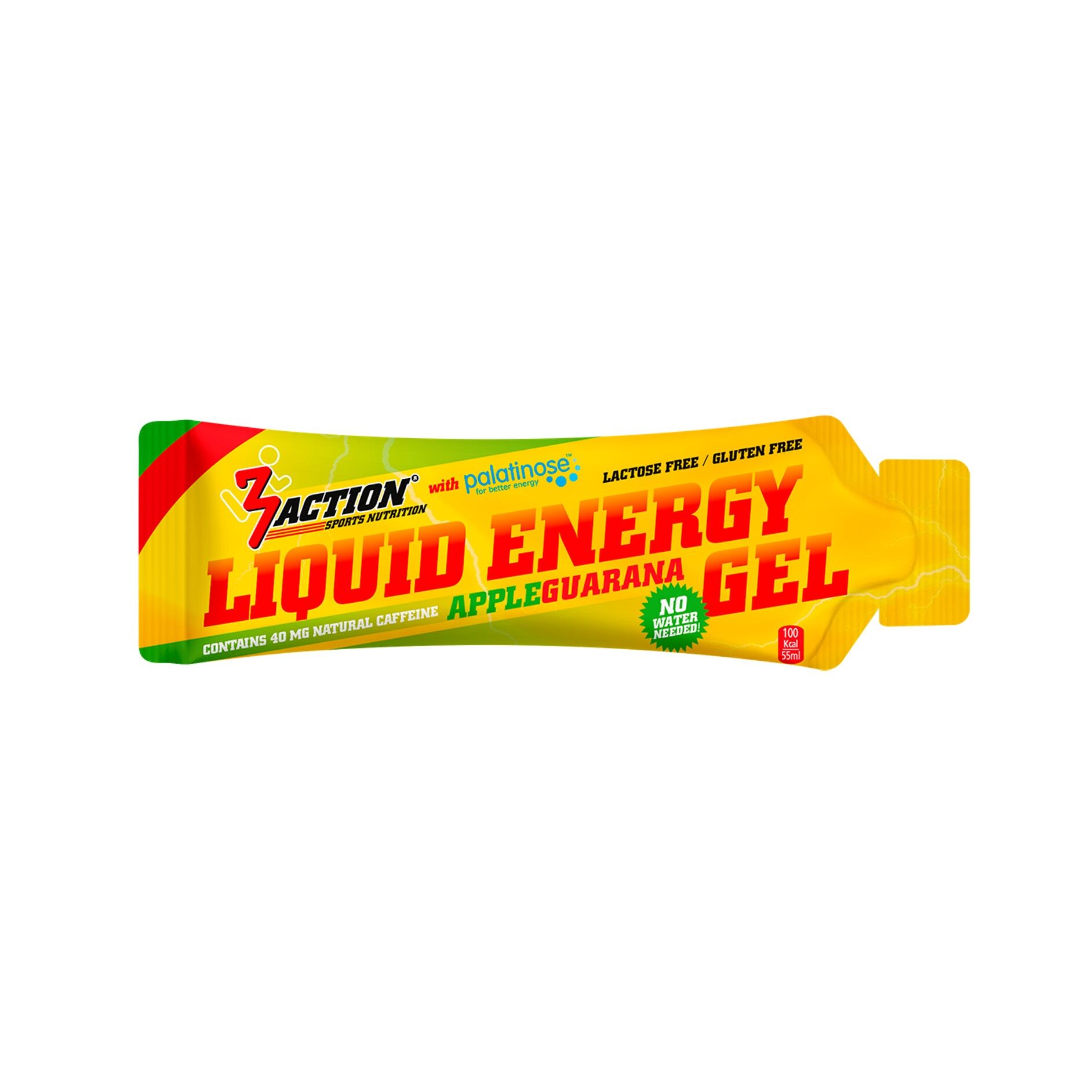 3ACTION LIQUID ENERGY GEL APPLE 55ML - DISPLAY 15 PCS.
