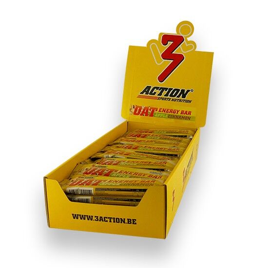 3ACTION OAT ENERGY BAR APPLE CINN. 45G - DISPLAY 40PCS.