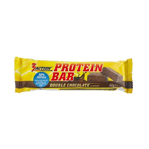 3ACTION PROTEIN BAR DOUBLE CHOCOLATE 40G - DISPLAY 40ST.