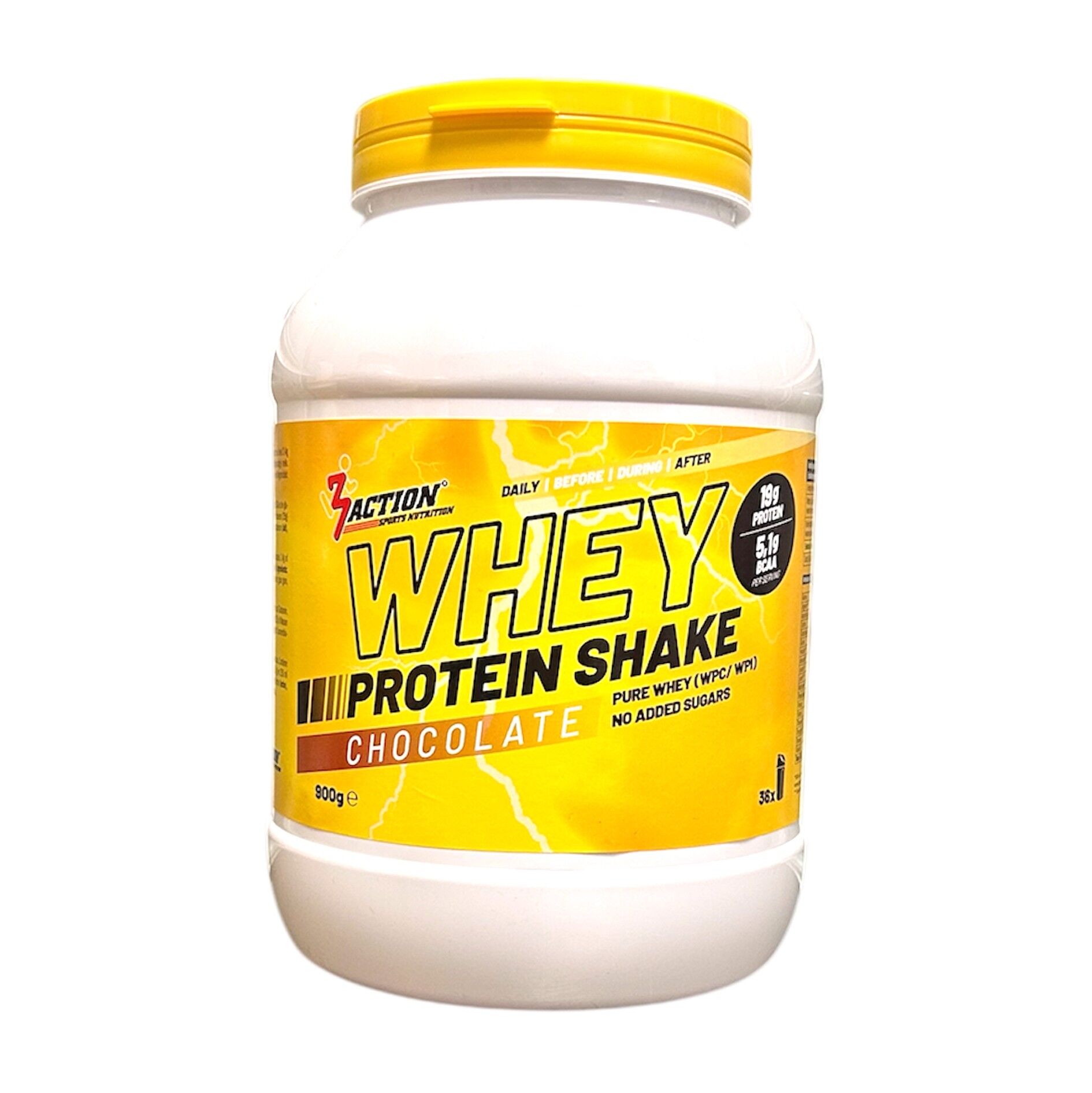 3ACTION WHEY PROTEIN SHAKE 900G CHOCOLATE