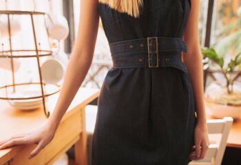 Robe midi en jean style vintage 4