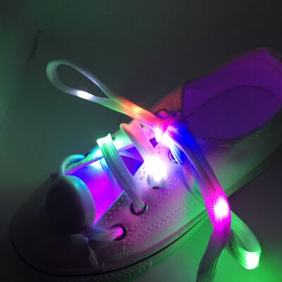 Lebhaft leuchtende LED-Schnürsenkel, (mehrfarbige LED)