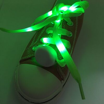 Lacci per scarpe a LED con luce vibrante (verde)