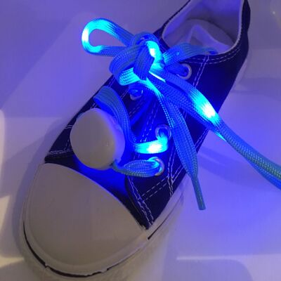 Lacci per scarpe a LED con luce vibrante (blu)
