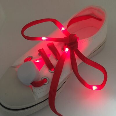 Vibrant Light Up LED Cordones para zapatos (Rojo)