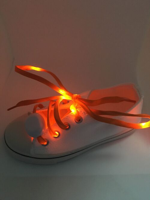 Vibrant Light Up LED Shoe laces (Orange)