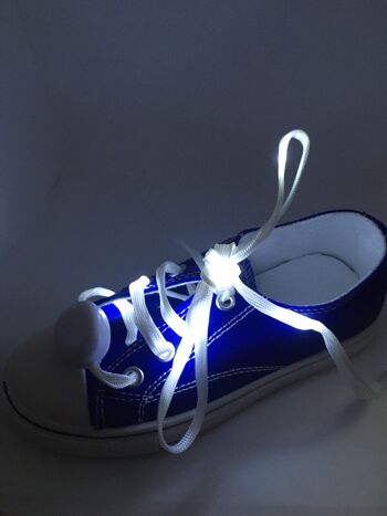 Lacets de chaussures à LED Vibrant Light Up (Blanc, lumières blanches) 1