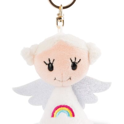 Guardian Angel 9cm key ring with rainbow