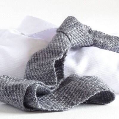 Heritage Grey Hand-Knitted Tie