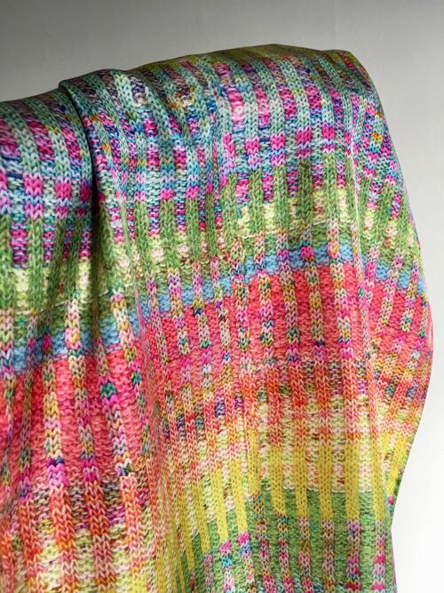 Knitted' Silk Scarf - Sherbet Bright