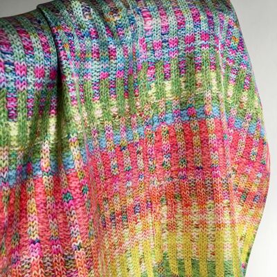 Knitted' Silk Scarf - Sherbet Bright