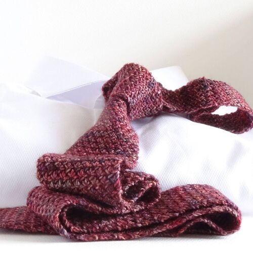 Mottled English Brick Hand-Knitted Tie