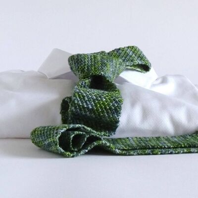 Slate Green Hand-Knitted Tie