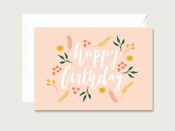 Carte d'anniversaire "Floral" carte pliante pour votre anniversaire 2