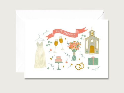 Hochzeitskarte "Collage" Grußkarte Klappkarte Karte HERZ & PAPIER
