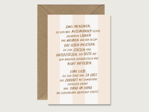 Hochzeitskarte "Wünsche" Grußkarte Klappkarte Karte HERZ & PAPIER