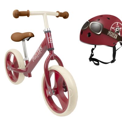 Funbee - draisienne + casque - guidon et selle ajustables - rouge