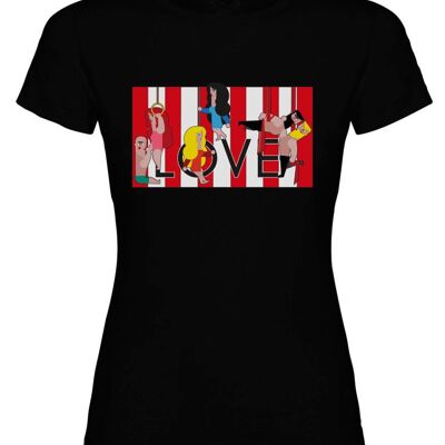 CAMISETA NEGRA CHICA LOVE IS IN THE AIR