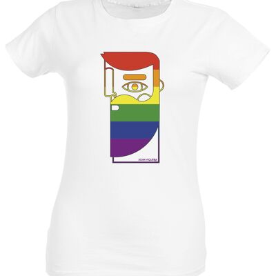 CAMISETA BLANCA CHICA BARBUDO ORGULLOSO