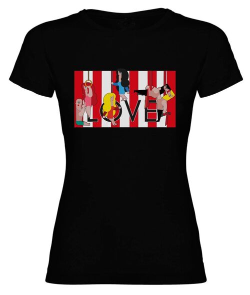 CAMISETA NEGRA CHICA LOVE IS IN THE AIR