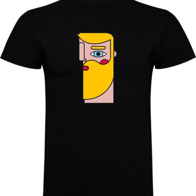 COLOR BEARDED BOY BLACK T-SHIRT