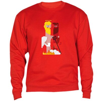 ANGEL AND DEMON RED SWEATSHIRT