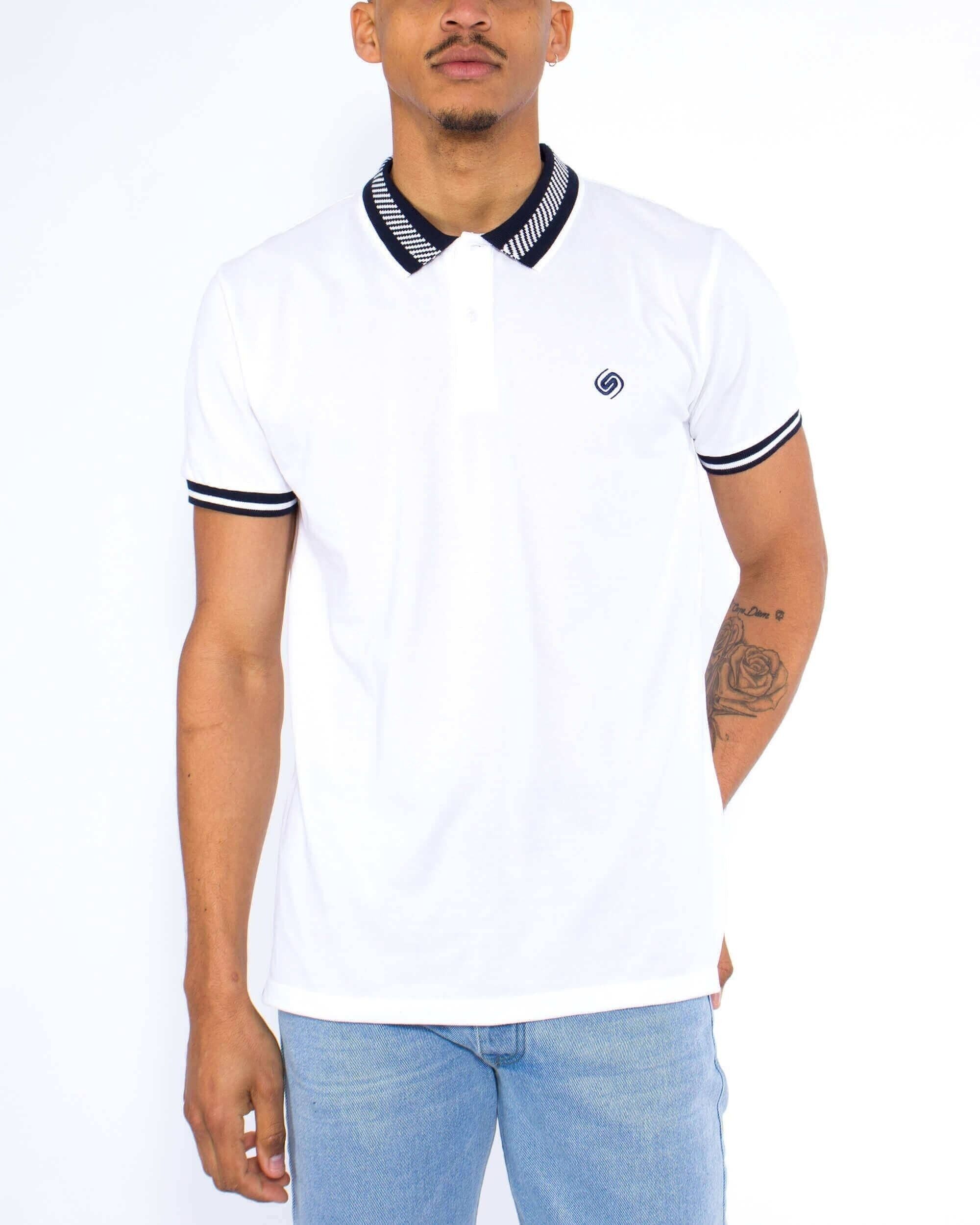 Polo Diagonal White