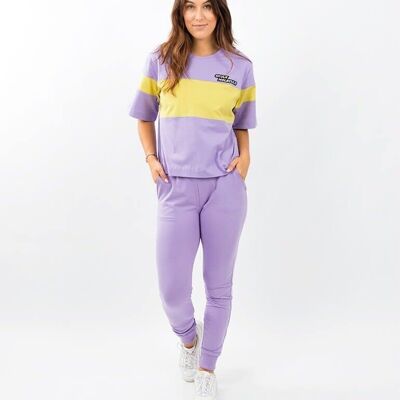 Joggers Texto Lavanda