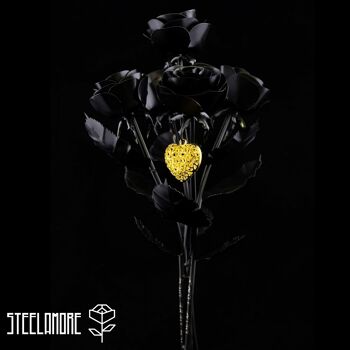 1 - Bouquet de roses acier monochrome noir 3