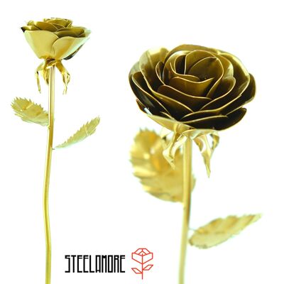 10 - steel rose gold unicoloured