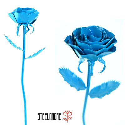 10 - Steel Rose uni-turquesa