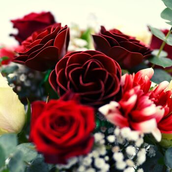16 - Bouquet de roses « Eternal Love » avec de vraies roses et des roses en acier 2