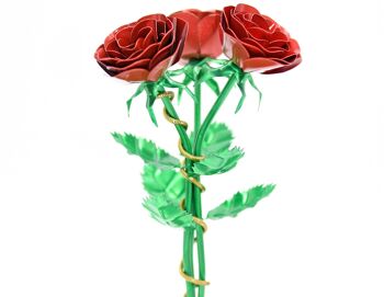 16 - Bouquet de roses « Eternal Love » avec de vraies roses et des roses en acier 6