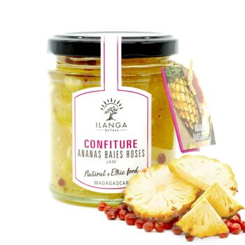 Confiture d'Ananas Baies Roses 220g 1