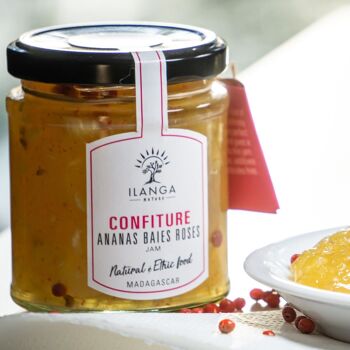 Confiture d'Ananas Baies Roses 220g 3