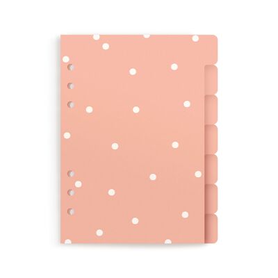 Set of 7 dividers for your ring planner. TO 5. Pink