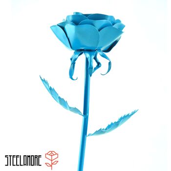 26 - Steel Rose uni-turquoise 6