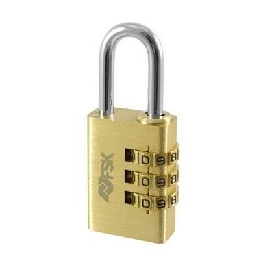 3-digit combination security code padlock