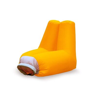 Armchair, Cloud, inflatable, orange, polyester