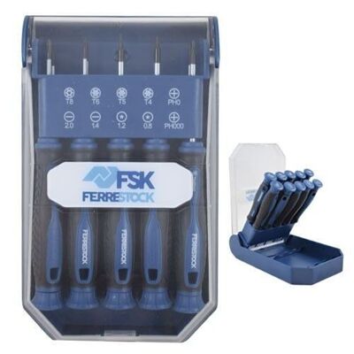 Set of 10 precision screwdrivers