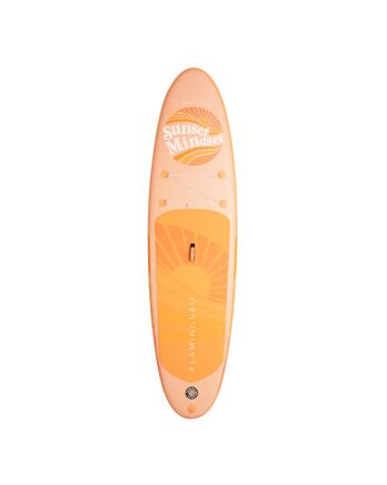 Planche de surf gonflable Orange, pagaie réglable avec sac de transport et gonfleur manuel inclus, housse antidérapante 2