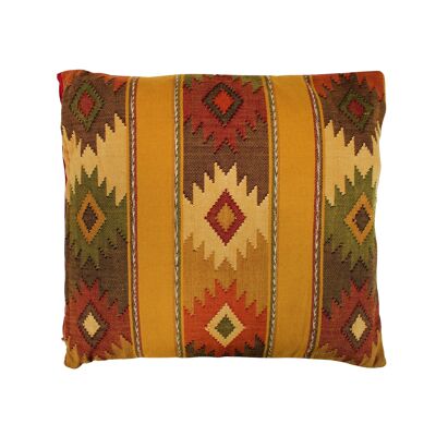 Handwoven sofa cushions from Mexico orange/red 40x40