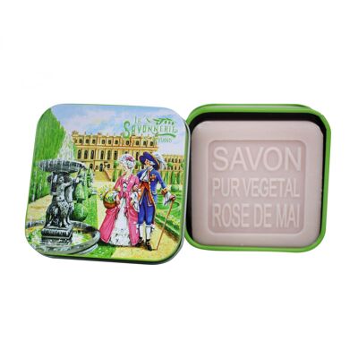Sapone naturale alla peonia in barattolo di metallo da giardino, 100g