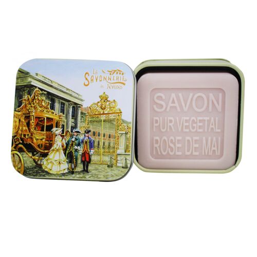 Naturseife Pfingstrose in Metalldose Kutsche, 100g