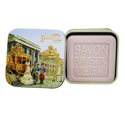 Peony natural soap in metal tin carriage, 100g