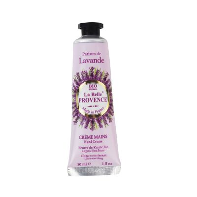 Crema de Manos Lavanda 30ml en tubo, tamaño viaje